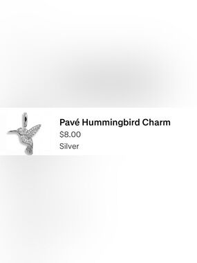 Wear Felicity - Pavé Hummingbird Charm Bracelet Accent - Silver
